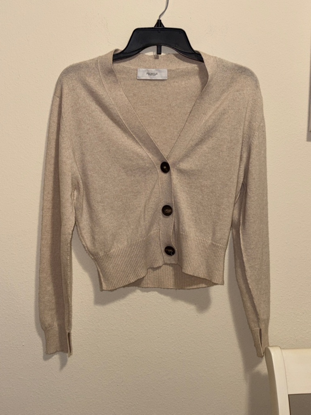 Pringle of Scotland Beige Cashmere Knit Sweater